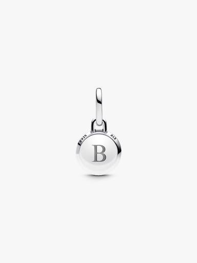 Mini charm colgante grabable de vidrio Murano con ojo protector