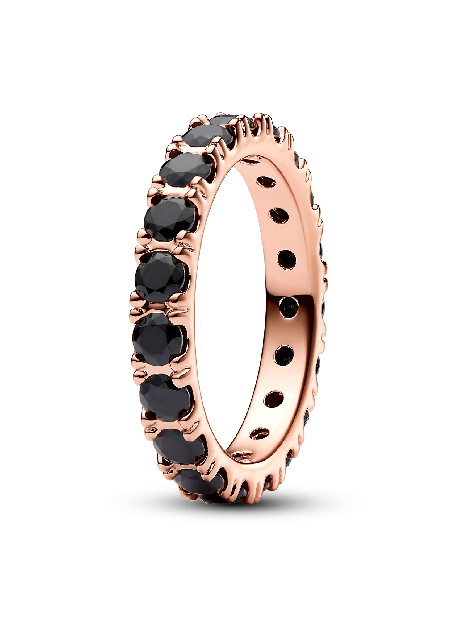 Anillo Eternity Fila Brillante Negra 48