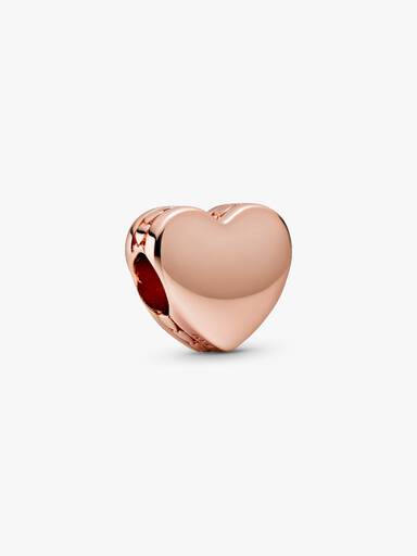 Charm Corazón para Grabar Rosa