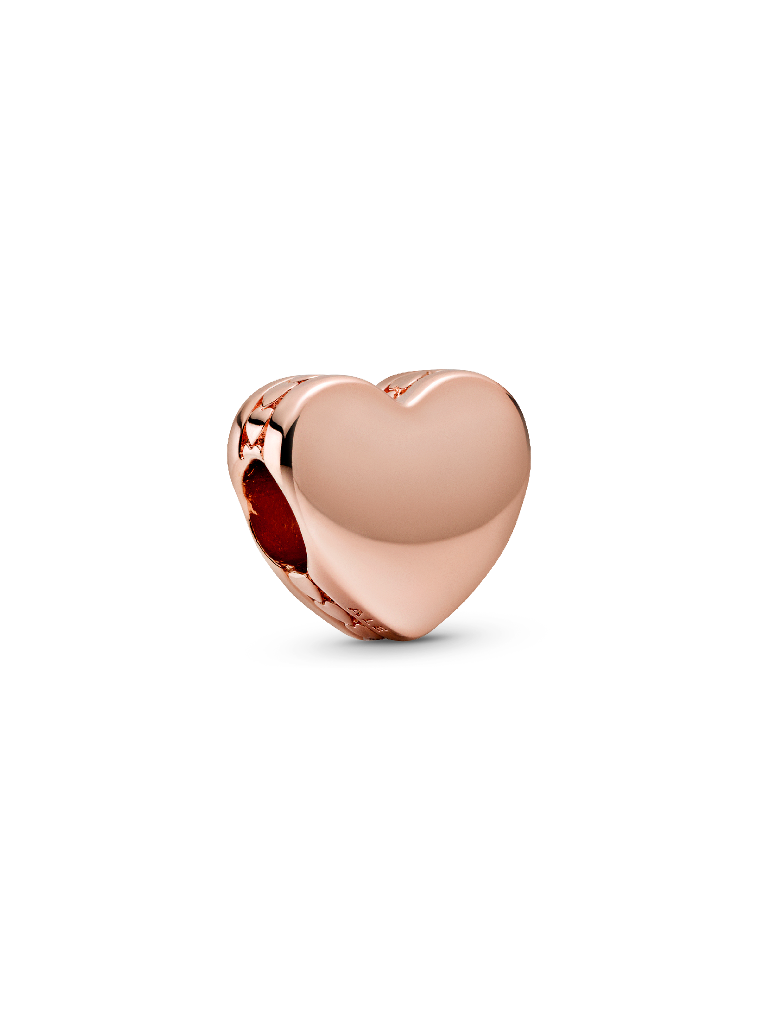 Charm Corazón para Grabar Rosa