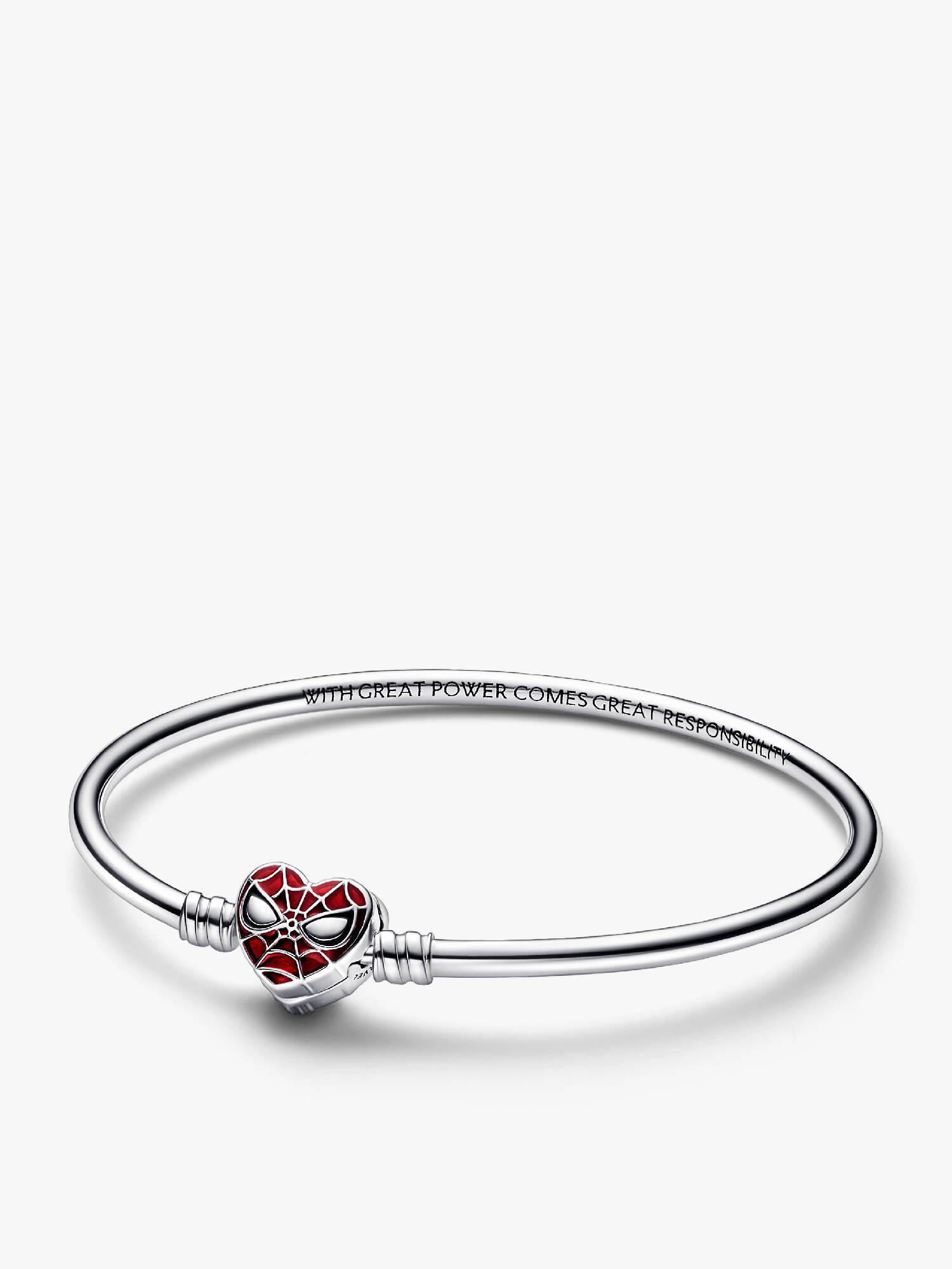 Brazalete rígido con broche de máscara de Spider-Man de Marvel de Pandora Moments