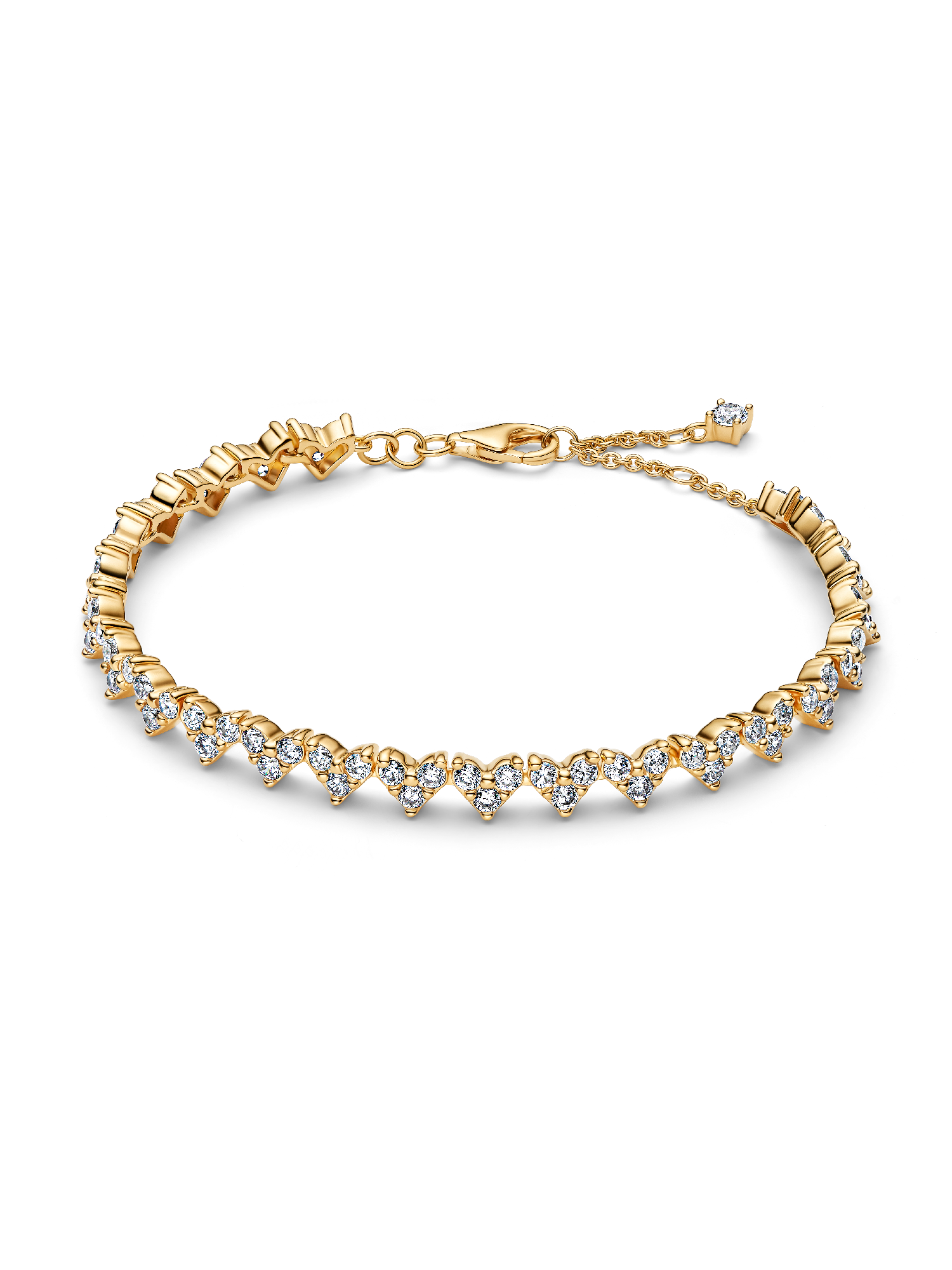 Brazalete Corazón Triple Piedra