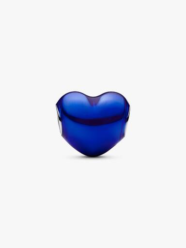 Charm Corazón Azul Metálico
