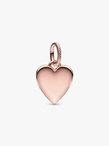 Pendiente Placa grabable en forma de corazón Talla única