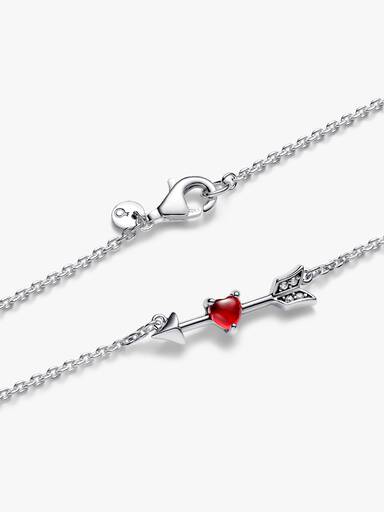 Collar Flecha y Corazón Cristal de Murano 50 cm
