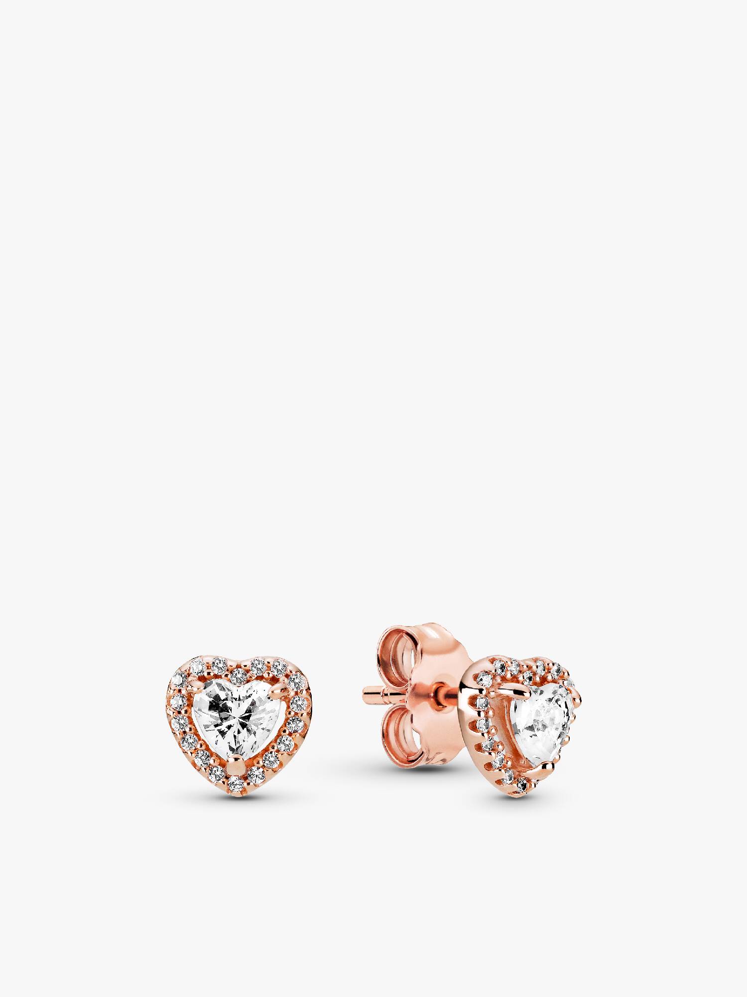 Aros de botón Corazón elevado reluciente