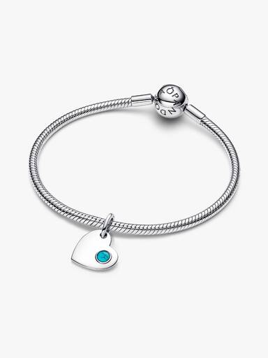 Charm Colgante Corazón de Piedra Azul Turquesa para Grabar