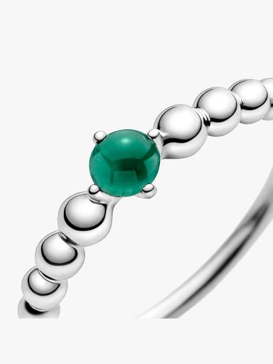 May Birthstone Beaded Ring