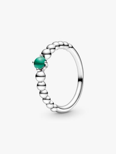 May Birthstone Beaded Ring