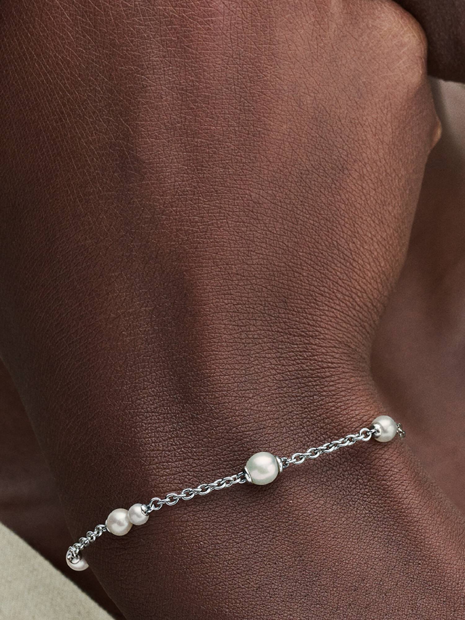 Brazalete de Cadena Estación Perlas Cultivadas de Agua Dulce Tratadas 18 cm
