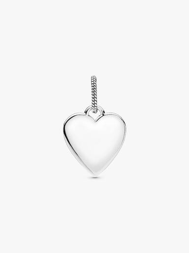 Dije Etiqueta Corazón para Grabar Plateado