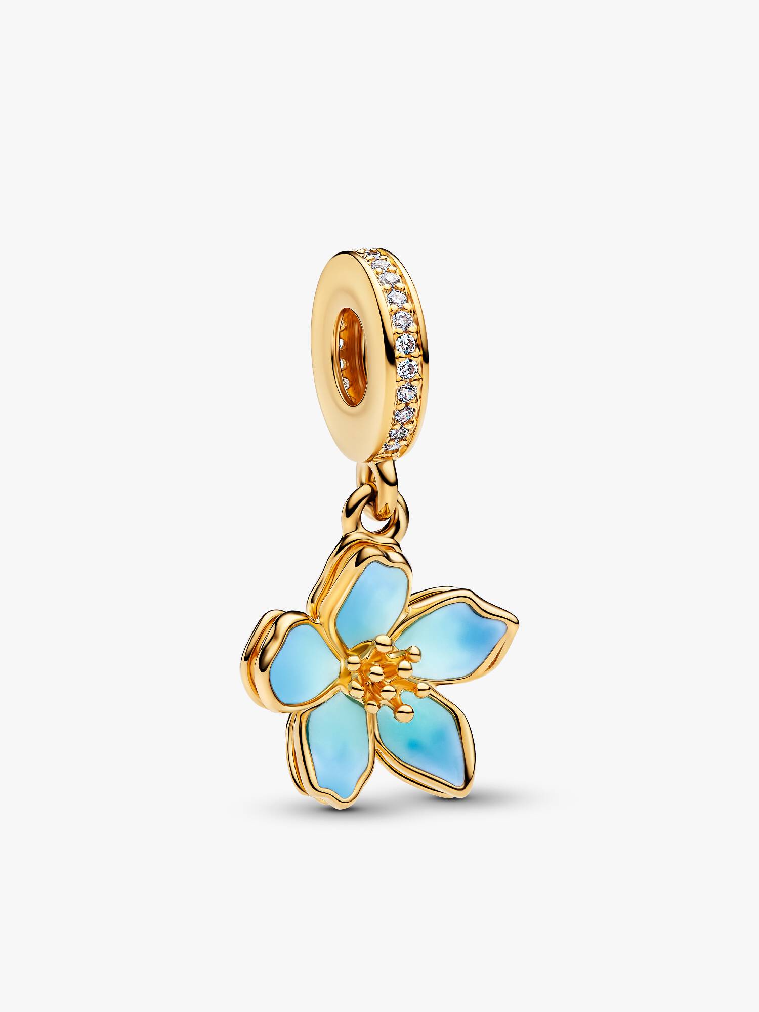 Charm colgante flor dorada