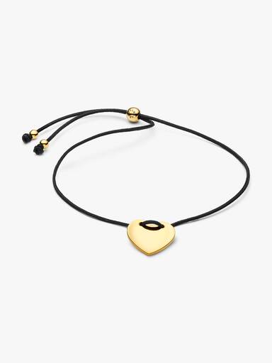 Brazalete Deslizante Corazón Negro Grabable