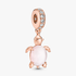 Charm colgante Tortuga de mar rosa de cristal Murano Recubrimiento en Oro Rosa 14k Talla única Charm colgante Tortuga de mar rosa de cristal Murano Recubrimiento en Oro Rosa 14k Talla única