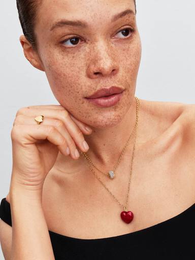 Charm Colgante Corazón Inflado Rojo