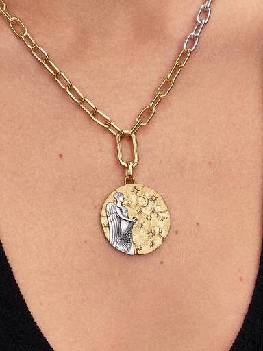 Charm medallón extra grande del signo zodiacal Virgo