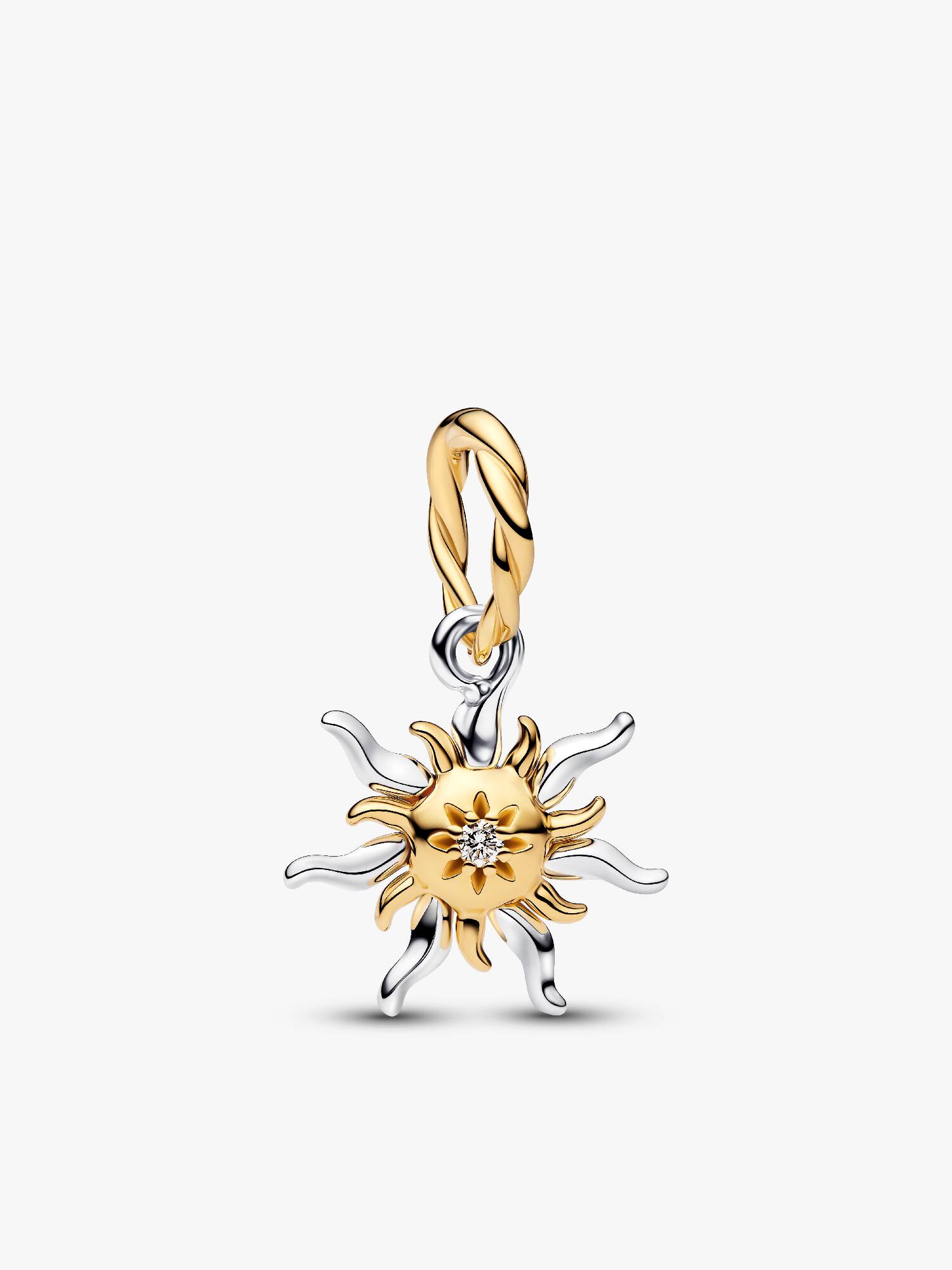 Charm Colgante con Diamante de Laboratorio Flor de Sol de Rapunzel de Disney