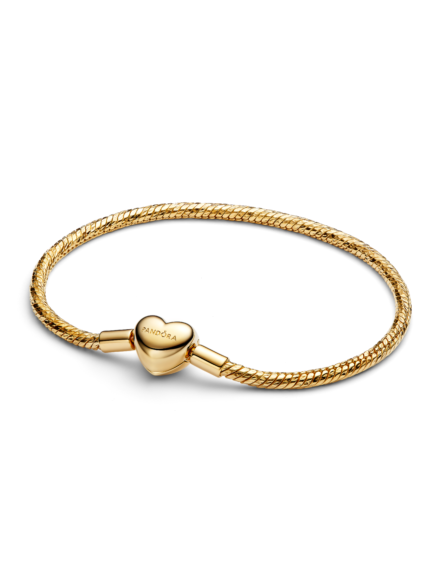 Brazalete de cadena de serpiente con broche de corazón