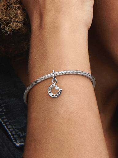 Charm colgante de herradura de buena suerte