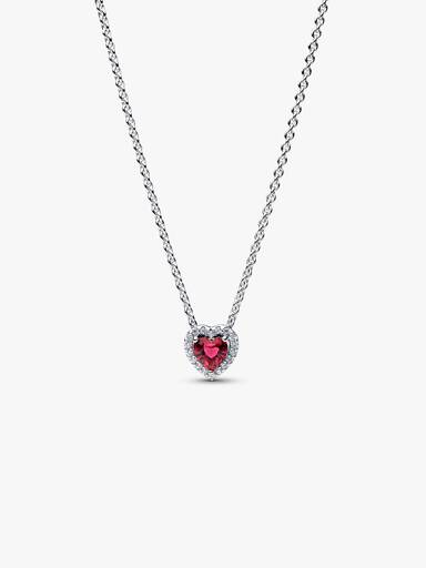 Collar Collier corazón rojo elevado