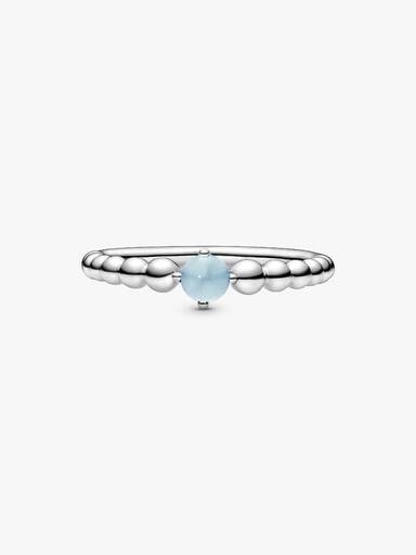 Anillo de cuentas con piedra natal de diciembre