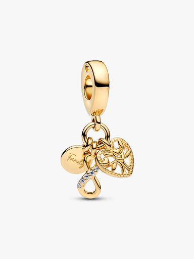 Charm Colgante Triple Infinito Familia
