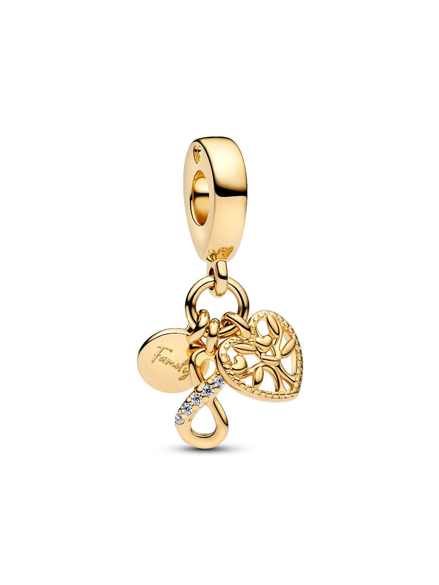 Charm Colgante Triple Infinito Familia