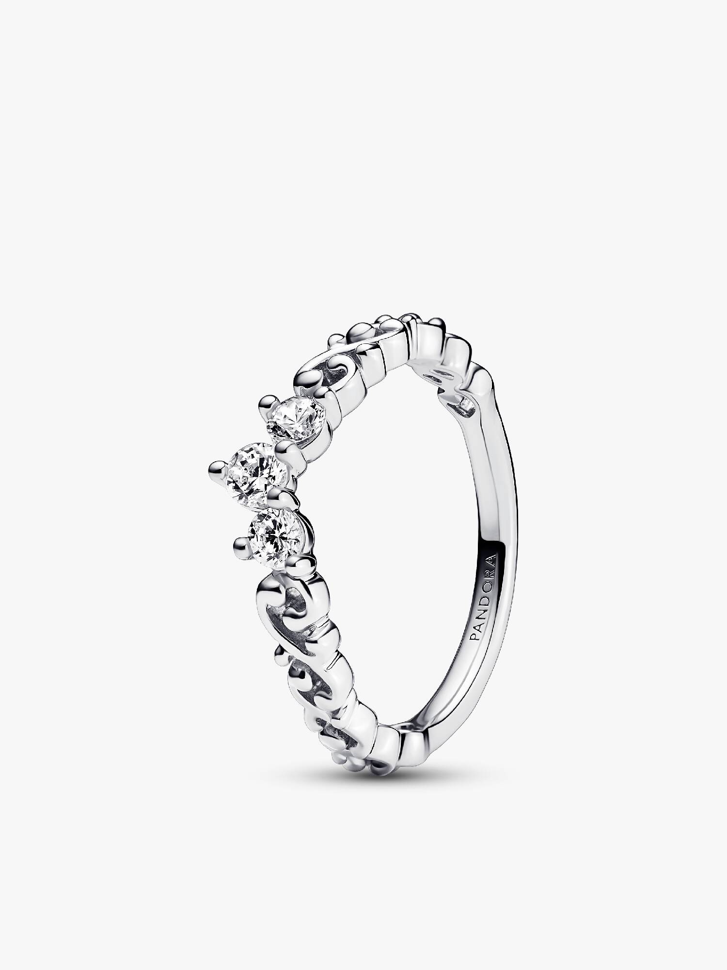 Anillo Tiara Remolino Real Pandora Plata Esterlina