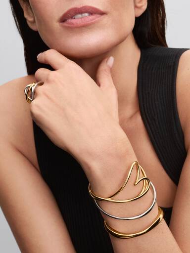 Brazalete Rígido Corazón Forma Orgánica