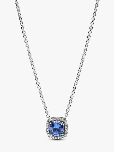 Collar Halo Azul Cuadrado Brillante