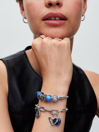 Brazalete De Cadena De Eslabones Dos Conectores Pandora Me