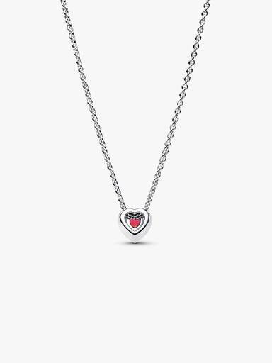 Collar Collier corazón rojo elevado
