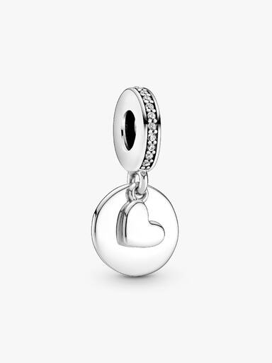 Charm Colgante Disco de Corazón Talla única