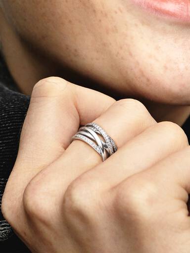 Anillo Entrelazado esterlina