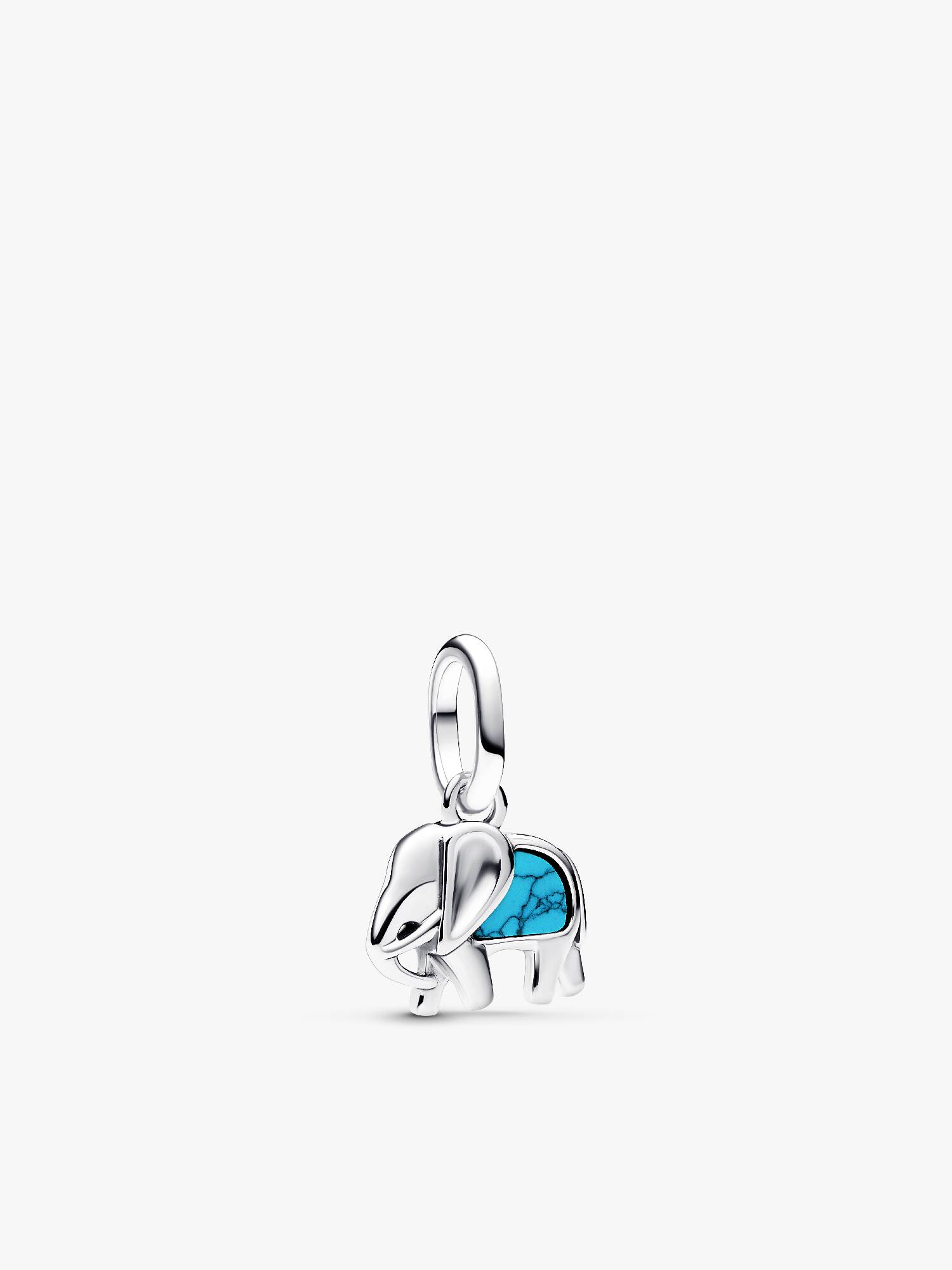 Mini Dije Colgante Elefante Turquesa