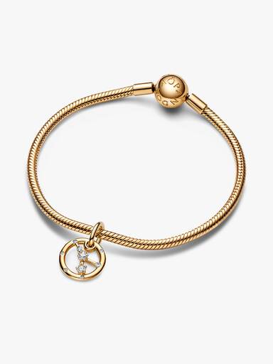 Charm Colgante Zodiaco Cáncer Bañado en Oro de 14k