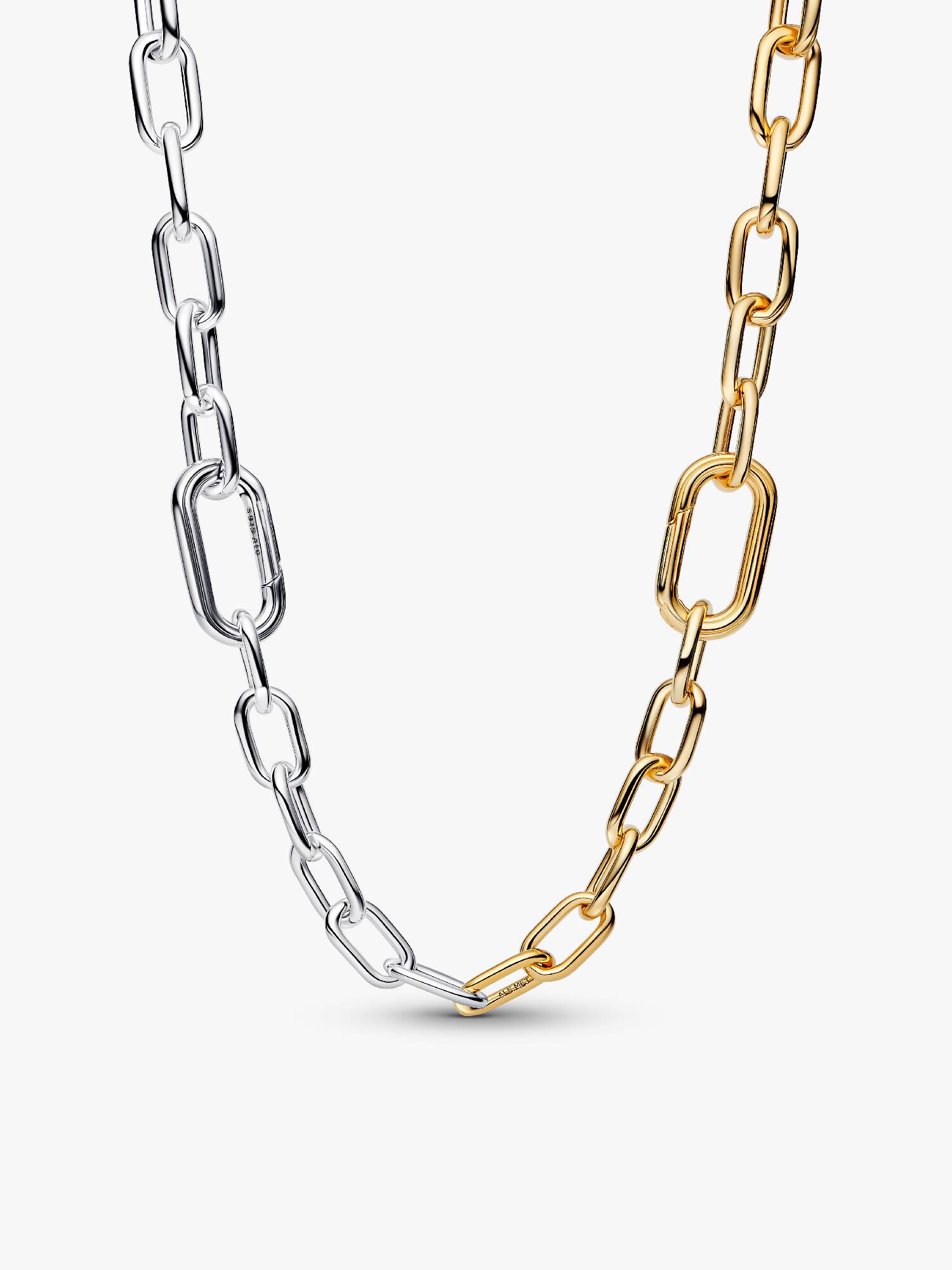 Collar de cadena de eslabones de dos tonos