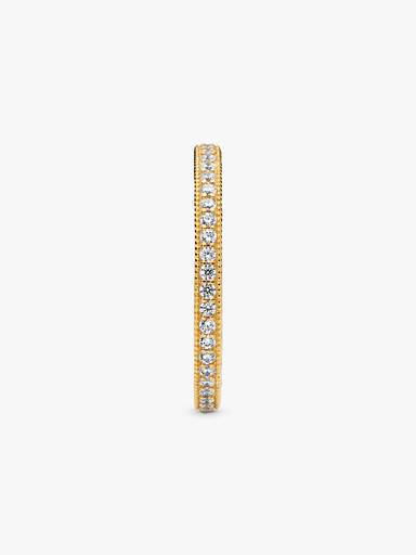 Anillo corazones con brillo Bañado en Oro de 14k