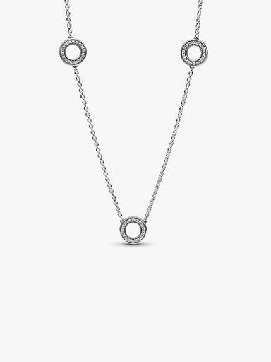 Collar de Cadena Círculos de Pavé 50 cm