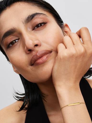 Brazalete de Cadena de Barra Grabable