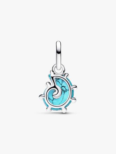 Dije Colgante Caracol Marino de Cristal de Murano Azul