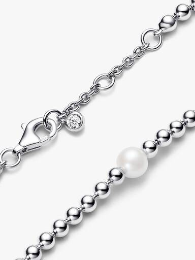 Brazalete Perla Cultivada de Agua Dulce Tratada y Abalorios