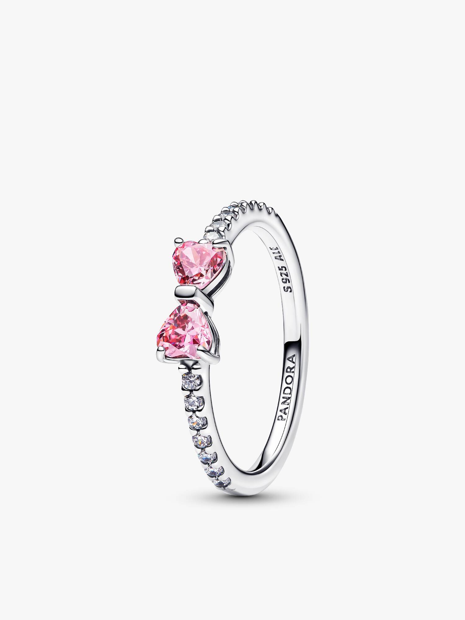 Anillo Moño Rosado Brillante