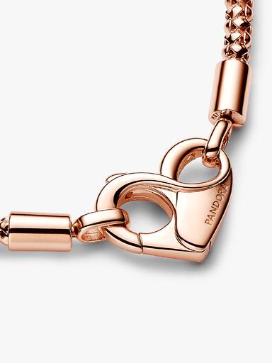 Pulsera Cadena con Tachuelas Pandora Moments Bañado en Oro Rosa de 14k