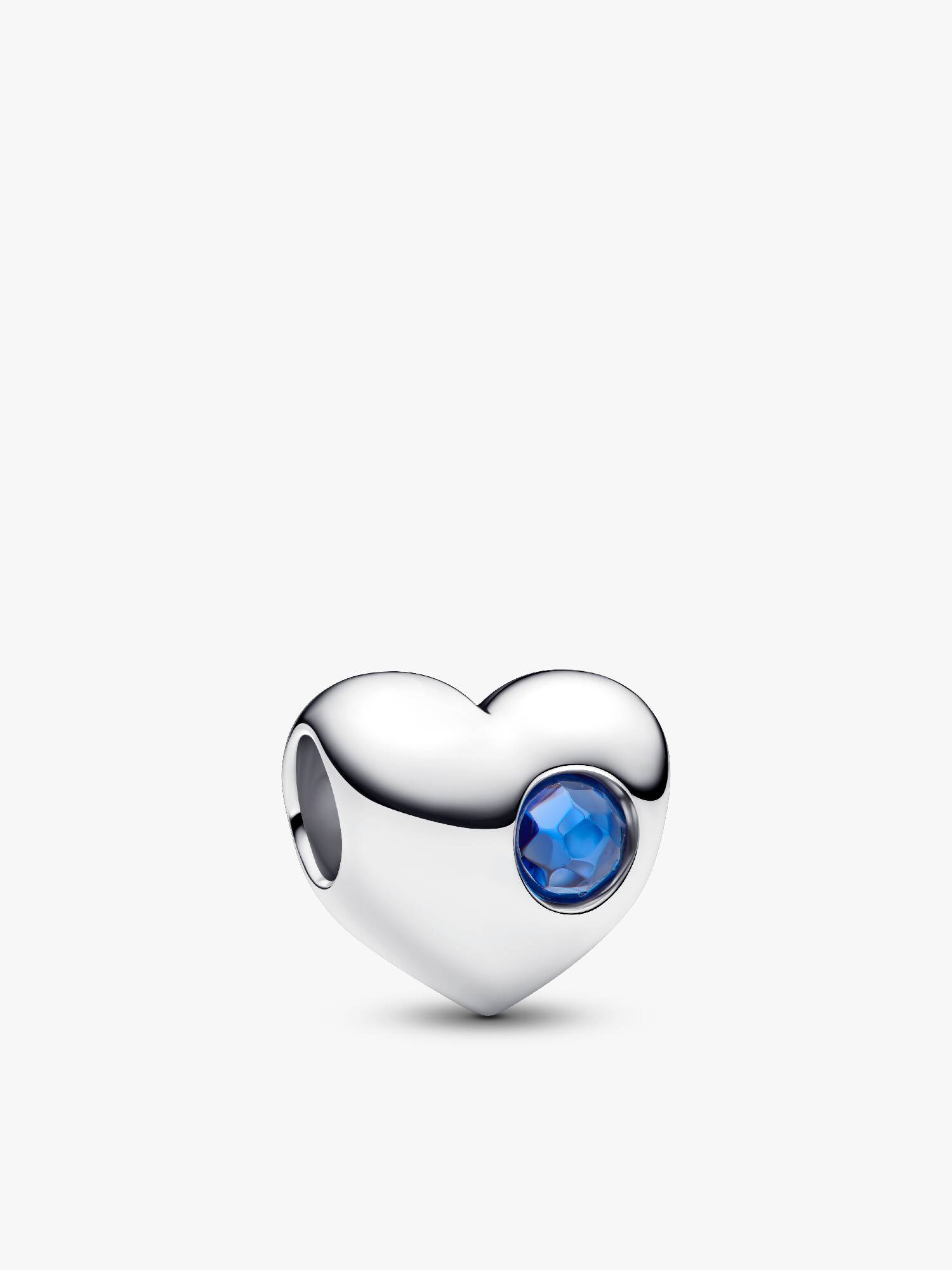 Charm Corazón de Piedra Azul Grabable