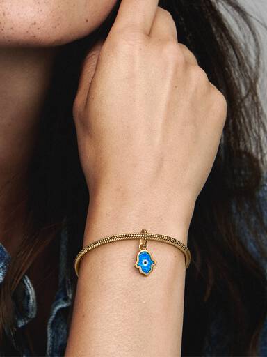 Charm Colgante Hamsa Azul