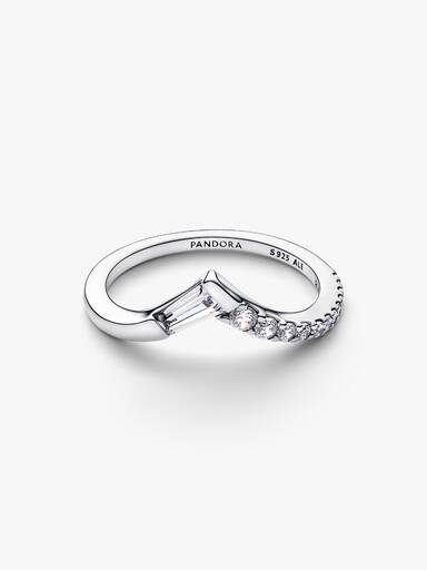 Anillo Banda Tiara Baguette en Pavé