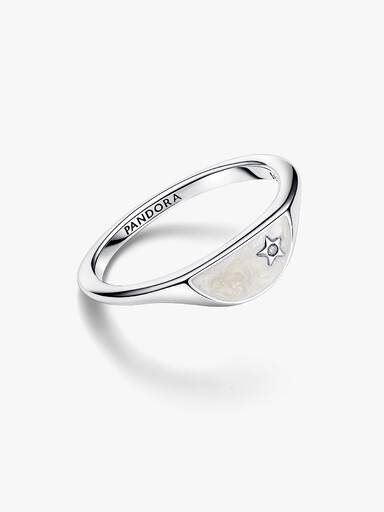 Anillo Pandora ME Mitad Sello Esmaltado Plata
