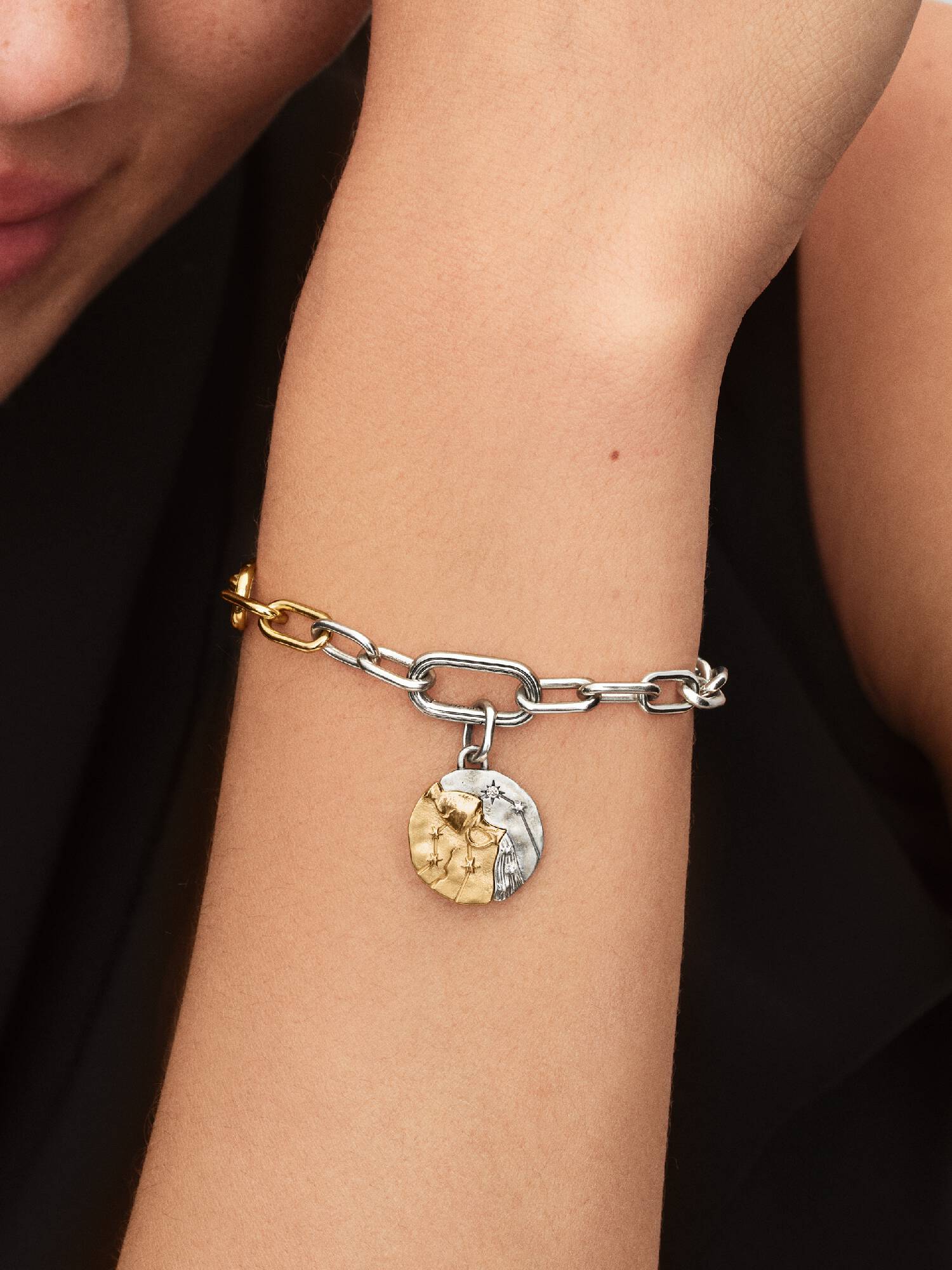 Charm medallón colgante del signo del zodiaco Acuario