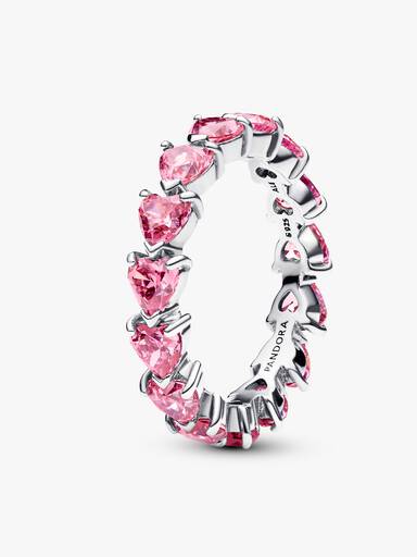 Anillo Alianza de Corazones Rosas 54